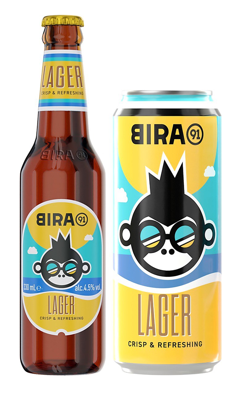 BIRA 91 LAGER CRISP & REFRESHING